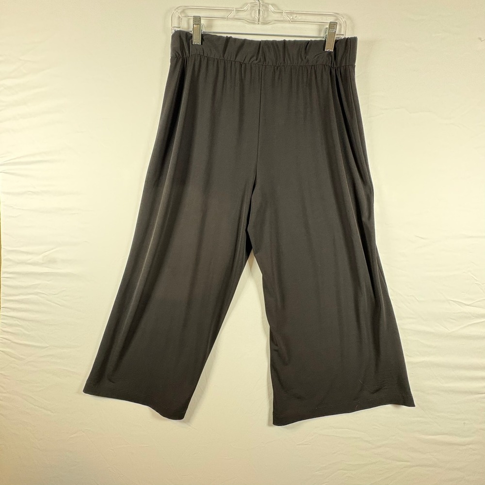 Elementz Black Wide Leg Cropped Pants Elastic Waist MQIP0005 Mens Large